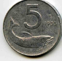 Italie Italia 5 Lire 1955 Alu KM 92 - 5 Lire