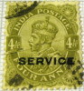 India 1911 King George V Overstamped Service 4a - Used - 1911-35 Roi Georges V