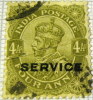 India 1911 King George V Overstamped Service 4a - Used - 1911-35  George V