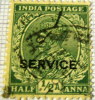 India 1911 King George V Overstamped Service 0.5a - Used - 1911-35  George V