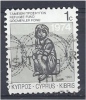 CYPRUS 1990 Refugee Fund Dated 1990 - 1c Grey FU - Used Stamps