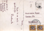 PPC WITHOUT FRANKING AT DEPARTURE AND PAIR OF DEFINITIVES AS PORTO - Covers & Documents