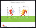 T)2008,PORTUGAL,S/SHEET, EUROPEAN FOOTBALL CHAMPIONSHIP,MNH.- - UEFA European Championship