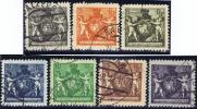 Liechtenstein 1921 Satz Zähnung 12 1/2 Zu#46A-52A Mi#46B-52B Gestempelt - Used Stamps