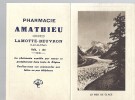 Calendrier Pharmacie AMATHIEU LAMOTTE-BEUVRON 41 1937 / Mer De Glace 74 Chamonix  Haut Savoie - Petit Format : 1921-40