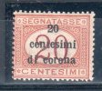 Italia / Italy Trento - Trieste 1919 " SEGNATASSE" N° 3 --20Cent / 20 Cent. ** MNH / VF - Trento & Trieste