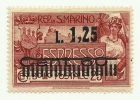 1927 - San Marino Espresso 6 Soprastampato V131 - Soprastampa Spostata - Plaatfouten En Curiosa
