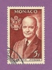 MONACO TIMBRE N° 447 OBLITERE EXPOSITION PHILATHELIQUE DE NEW YORK FIPEX DWIGHT EISENHOWER - Usati