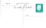 MONACO:Entier Postal:Cartes Postales:N°34 Neuf.Prince Rainier III.Type De 1974.1 Fr.vert-olive. - Autres & Non Classés