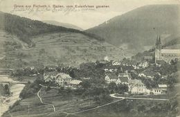 AK Forbach Baden Ortsansicht Vom Eulenfelsen 1908 #01 - Forbach