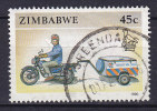 Zimbabwe 1990 Mi. 433     45 C Motorrad Mit Anhänger Motor Cycle - Zimbabwe (1980-...)