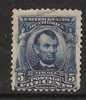 USA / Etats-Unis , 1902 , Yvert N° 148, 5c Bleu "Lincoln", Obl. B/TB - Usados