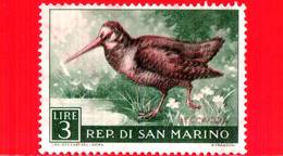 Nuovo - MH - SAN MARINO - 1960 - Fauna Avicola - Uccelli - 2ª Emissione - 3 L. • Beccaccia - Used Stamps