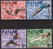 NIUE // SPORTS DIVERS 4 V NEUFS *** (MNH SET) - Niue