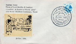 WORLD BUDDHIST CONFERENCE Commemorative Cover NEPAL 1986 - Buddhism