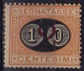 ITALIA 1890 - Segnatasse Mascherine 10 C. Su 2 C. (firmato / Signed) *  (g1823) - Strafport