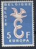 1958 EUROPA BELGIO 5 F MH * - 1958