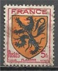 1 W Valeur Oblitérée,used - FRANCE - YT Nr 602 * 1944 - N° 3-45 - 1941-66 Coat Of Arms And Heraldry