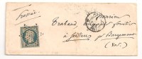 Lettre - SEINE - PARIS - Etoile Muette S/N°10 Présidence + Càd De Route - 1854 - TTTB - 1852 Louis-Napoléon