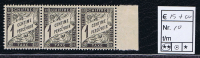 France Taxe Maury 10,  Neuf ** ,strip 3x, Timbre A Gauche A Petit Plier - 1859-1959.. Ungebraucht