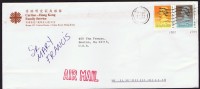 1992     Air Mail Letter To USA   $1.80,  $0.50    (both Dated 1989) - Lettres & Documents