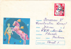 CIRQUE ,CIRCUS,1969 Cover Entier Postaux Postal Stationery,ADITIONAL STAMPS ON COVER,  ROMANIA. - Zirkus