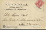 TP CON MAT CARTERIA LA GARRIGA BARCELONA SOBRE SELLO ALFONSO XIII CADETE 10 CS 1905  POSTAL DE SAN MIQUEL DE FAY - Brieven En Documenten