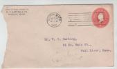 USA Cover Postal Stationery Boston MASS. Sent To Fall River MASS.25-10-1901 - 1901-20