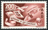 Saar C12 XF Mint Hinged 200f Council Of Europe Airmail From 1950 - Airmail