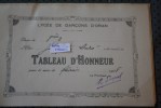 RECOMPENSE TABLEAU D'HONNEUR DU LYCEE DE GARCON D'ORAN ALGERIE EX COLONIE FRANCAISE MOIS DE FEVRIER 1938 >THEME ECOLE - Sonstige & Ohne Zuordnung