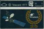 BELGIUM 20 U SATELLITE INTELSAT 25 YEARS L & G CODE: 909C EARLY CARD !! READ DESCRIPTION !! - Zonder Chip