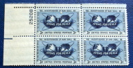 USA 1955 ATOMS FOR PEACE BLOCK MNH** - Blocks & Sheetlets