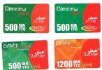 ALGERIA - DJEZZY (RECHARGE GSM)  -  LA VIE: LOT OF 4 DIFFERENT   - USED    RIF. 243 - Algeria