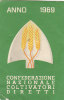 T4- Tessera Confederazione Nazionale Coltivatori Diretti 1969 - Other & Unclassified