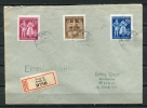 Czechoslovakia Occ./Bohemia & Moravia 1944  Cover Registered Mi 133-5 Complete Set  CV 34 Euro - Covers & Documents