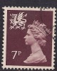 WALES GB 1978 7p PURPLE BROWN USED MACHIN STAMP SG W23. (H192) - Wales