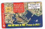 MONACO   - OFFICE TELEPHONE  (CHIP) -  1993 PRENEZ  LE BUS            - USED  -  RIF. 3895 - Monaco