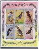 Belize 1980 Block With Tropical Birds, Cancelled, Michel Bl 18, 493 - 498, Cat Value € 60 - Collections, Lots & Séries
