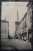 (88).MIRECOURT.RUE DE L´HOTEL DE VILLE ET L´EGLISE.CIRCULE 14-18.CORRESPONDANCE MILITAIRE.CACHET COMMISSAIRE DE GARE. - Mirecourt