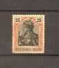 DEUTSCHES REICH DR IMPERIO GERMANIA MIT Wz. I. FRIEDENSDRUCK, REIN WEISSER GUMMI, FEINER  DRUCK 1905 / MH / 88 - Nuovi