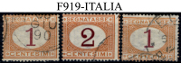 Italia-F00919 - 1870 - Segnatasse - Sassone: N.3, 4 (o) - Privi Di Difetti Occulti. - Portomarken