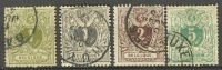 Belgique 42 à 45 Obl. - 1869-1888 Lion Couché (Liegender Löwe)