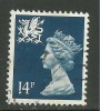 WALES GB 1988 QE 14p DEEP BLUE USED STAMP SG W40.(J324) - Pays De Galles