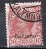 Ital. Ägäis, 1912, Calimno, 10 Cent., MiNr. 5I, Gestempelt (a01058) - Ägäis (Calino)