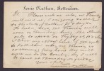 Netherlands LOUIS NATHAN Rotterdam 1892 Card Briefkaart To LONDON Great Britain (2 Scans) - Lettres & Documents