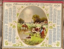 Calendrier 1936, Almanach Des PTT,postes, En Normandie ,26,5 X 21 Cm.departement 26 - Groot Formaat: 1921-40