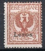 Ital. Ägäis, 1912, Leros, 2 Cent., MiNr. 3V, Ungebraucht (a010701) - Egée (Lero)
