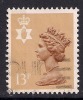 NORTHERN IRELAND GB 1986 13p PALE CHESTNUT USED MACHIN STAMP SG N137Ea.(J447 ) - Irlanda Del Norte