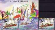 Barcelona 1992 Olympisches Segeln St.Thomas-/Prinzeninsel 1127 Plus Block 195 O 15€ Sport Bloc Olympic Sheet Of Sao Tome - Ete 1992: Barcelone