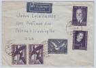 Österreich 1950, ANK 967 Und 969, Flugpostserie 2 Werte Mischfrankatur Linz 4.5.53 In Die USA - Lettres & Documents